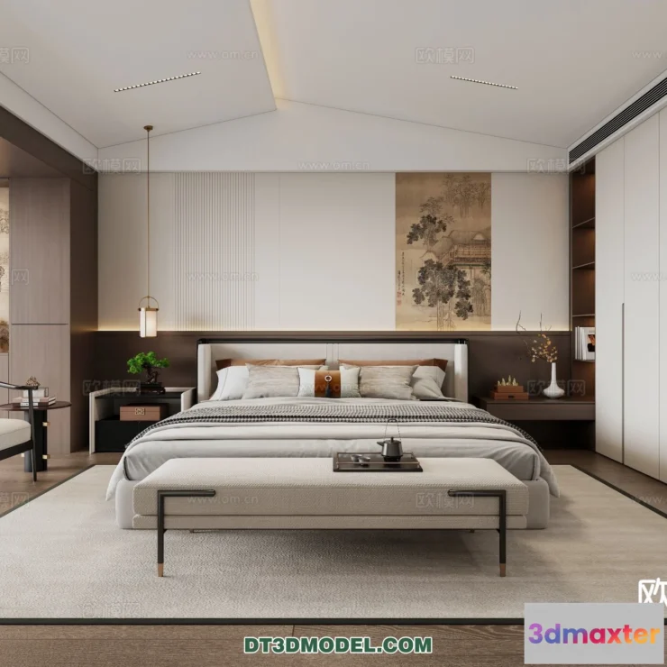 1514800 - Bedroom - Chinese Style - 3D Model For Interior Design - 570 3D Max