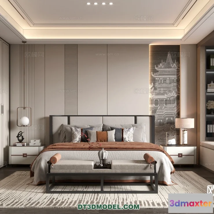 1514804 - Bedroom - Chinese Style - 3D Model For Interior Design - 572 3D Max