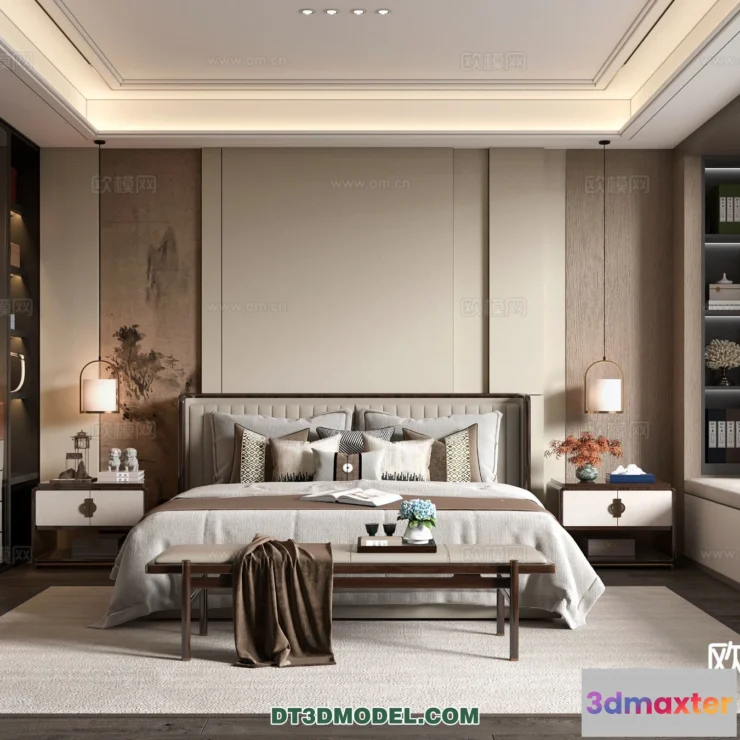 1514806 - Bedroom - Chinese Style - 3D Model For Interior Design - 573 3D Max