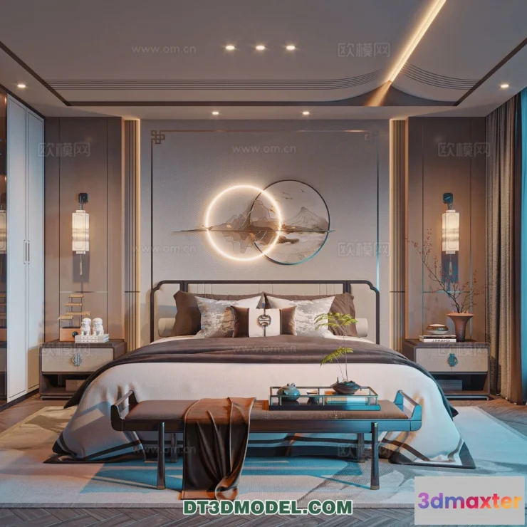 1514810 - Bedroom - Chinese Style - 3D Model For Interior Design - 575 3D Max
