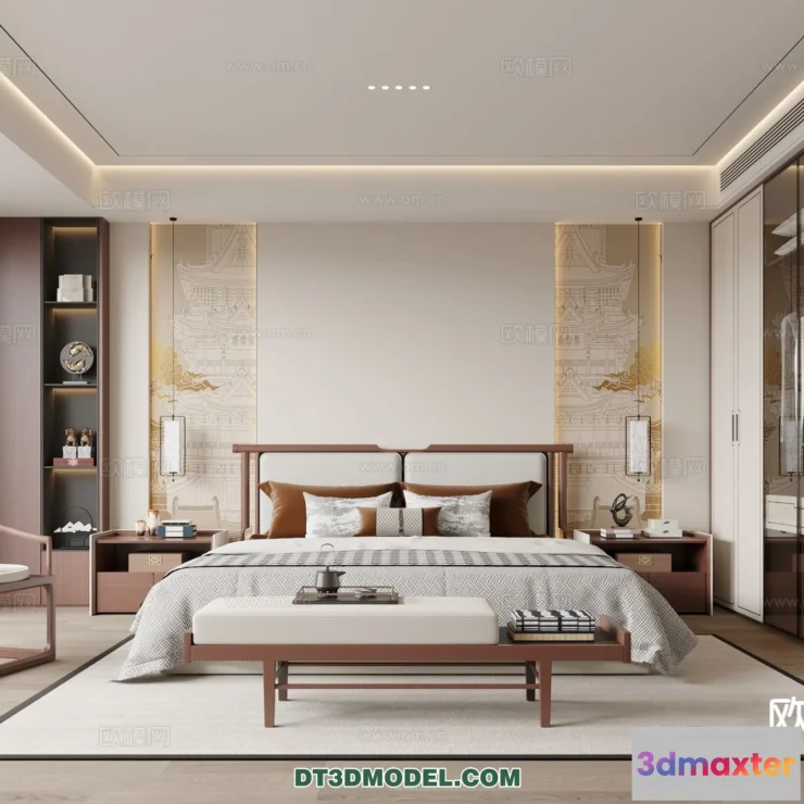 1514816 - Bedroom - Chinese Style - 3D Model For Interior Design - 578 3D Max