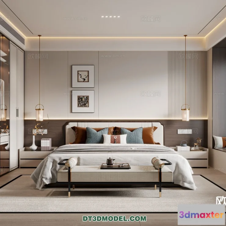 1514818 - Bedroom - Chinese Style - 3D Model For Interior Design - 579 3D Max