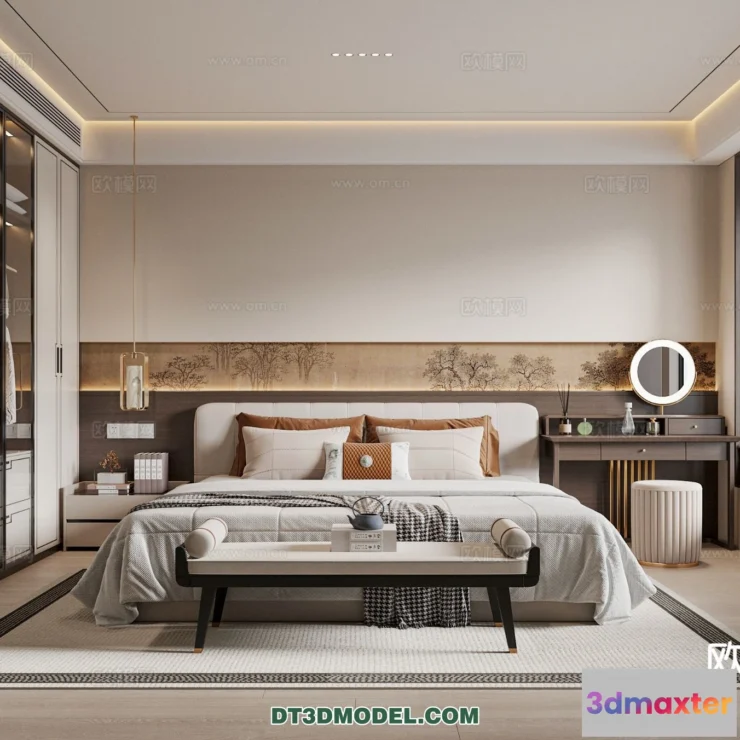 1514820 - Bedroom - Chinese Style - 3D Model For Interior Design - 580 3D Max