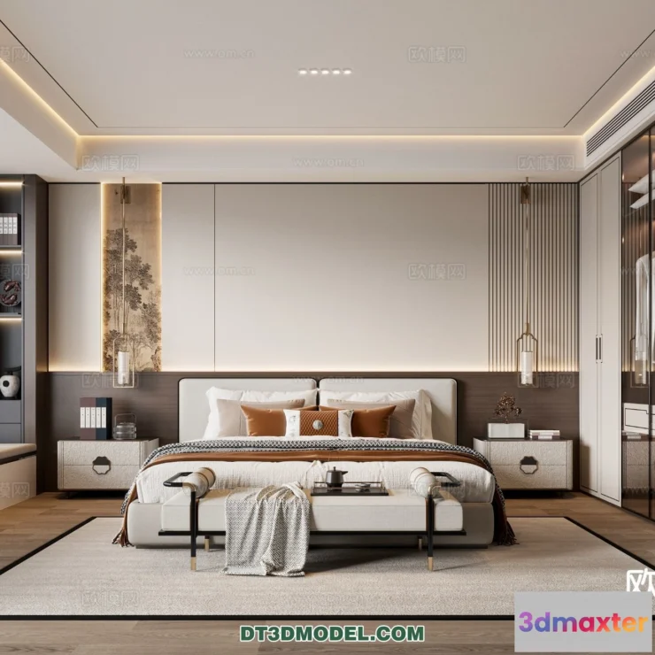 1514824 - Bedroom - Chinese Style - 3D Model For Interior Design - 582 3D Max