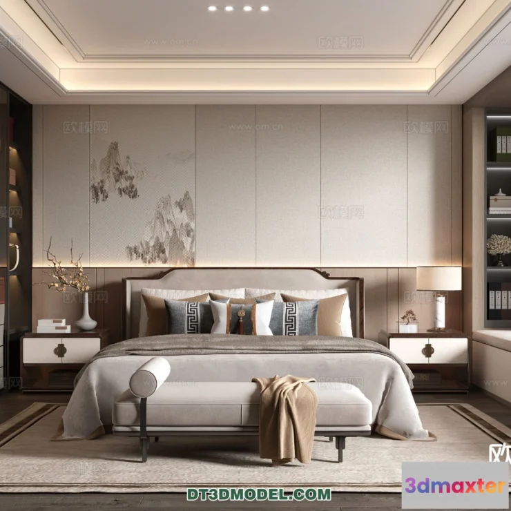 1514828 - Bedroom - Chinese Style - 3D Model For Interior Design - 584 3D Max