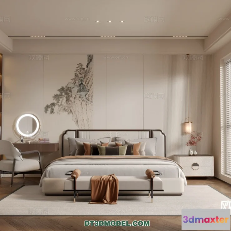 1514832 - Bedroom - Chinese Style - 3D Model For Interior Design - 586 3D Max