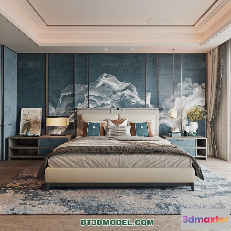 1514840 - Bedroom - Chinese Style - 3D Model For Interior Design - 590 3D Max