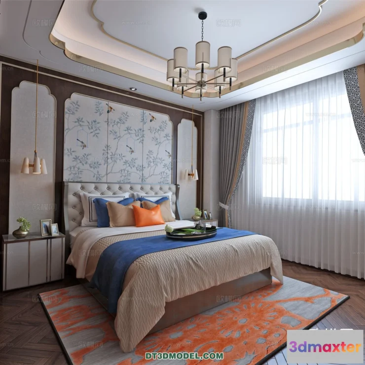 1514844 - Bedroom - Chinese Style - 3D Model For Interior Design - 592 3D Max
