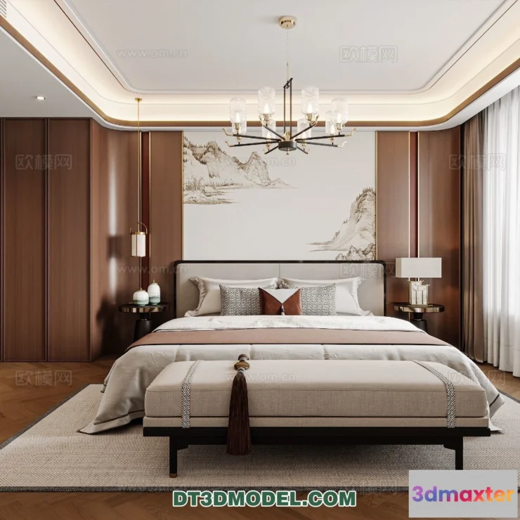 1514848 - Bedroom - Chinese Style - 3D Model For Interior Design - 594 3D Max