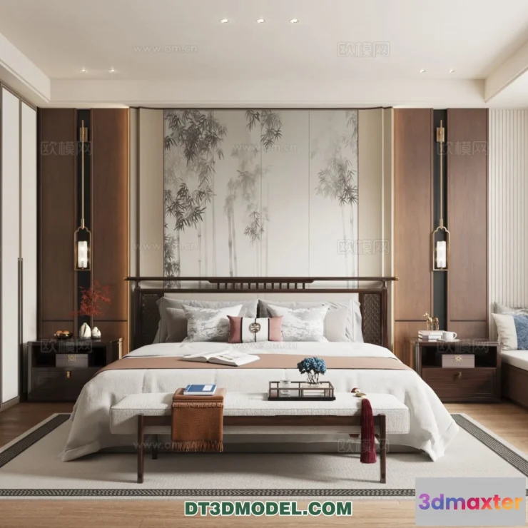 1514854 - Bedroom - Chinese Style - 3D Model For Interior Design - 597 3D Max