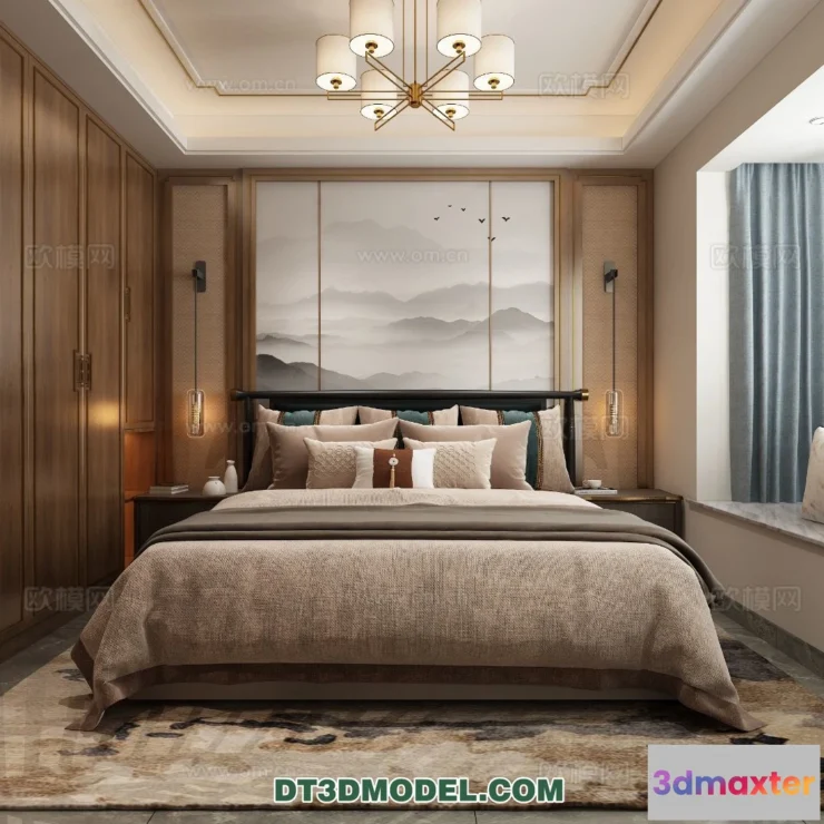1514860 - Bedroom - Chinese Style - 3D Model For Interior Design - 600 3D Max