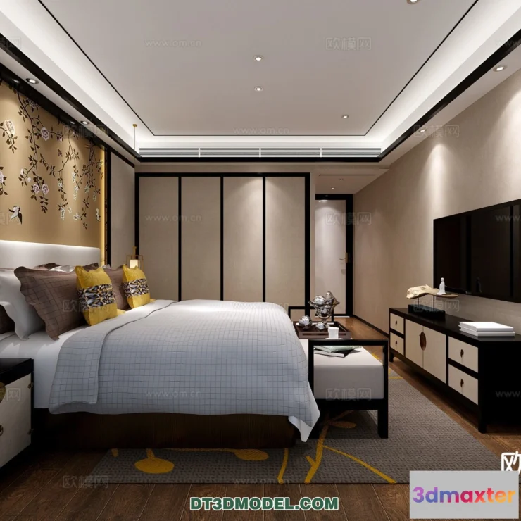 1514872 - Bedroom - Chinese Style - 3D Model For Interior Design - 606 3D Max