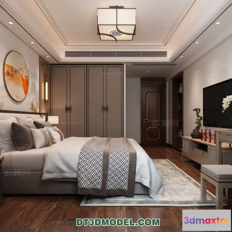 1514874 - Bedroom - Chinese Style - 3D Model For Interior Design - 607 3D Max