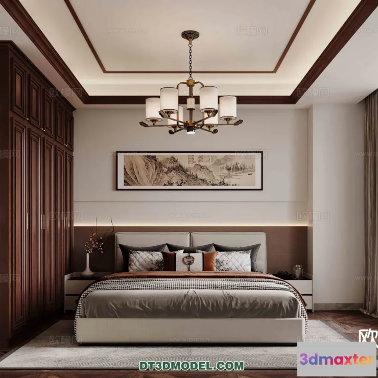 1514878 - Bedroom - Chinese Style - 3D Model For Interior Design - 609 3D Max