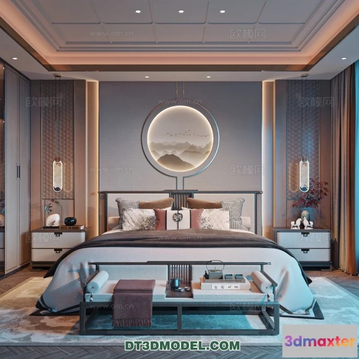 1514886 - Bedroom - Chinese Style - 3D Model For Interior Design - 613 3D Max