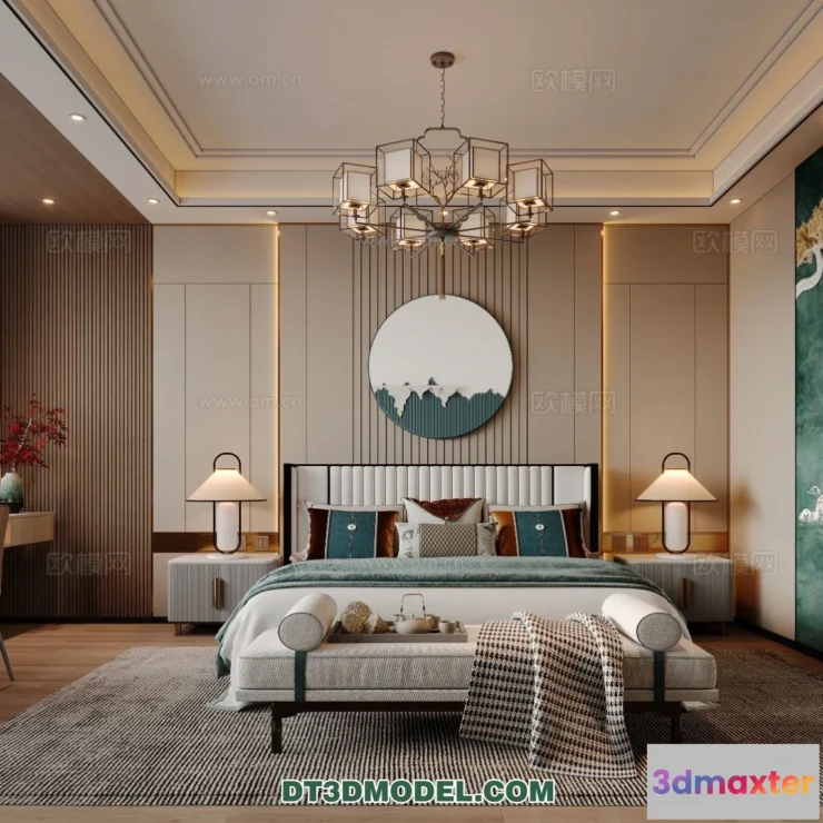 1514896 - Bedroom - Chinese Style - 3D Model For Interior Design - 618 3D Max