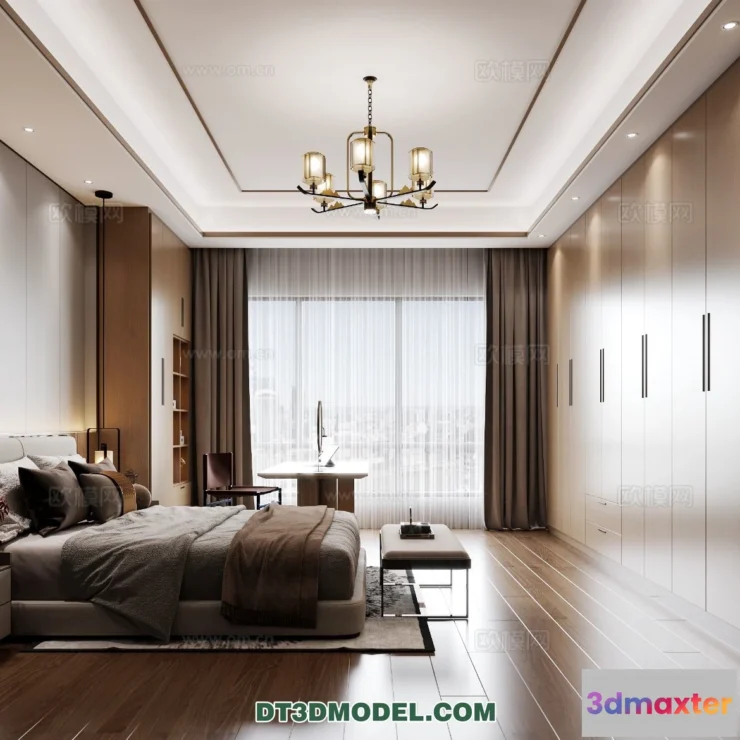 1514898 - Bedroom - Chinese Style - 3D Model For Interior Design - 619 3D Max