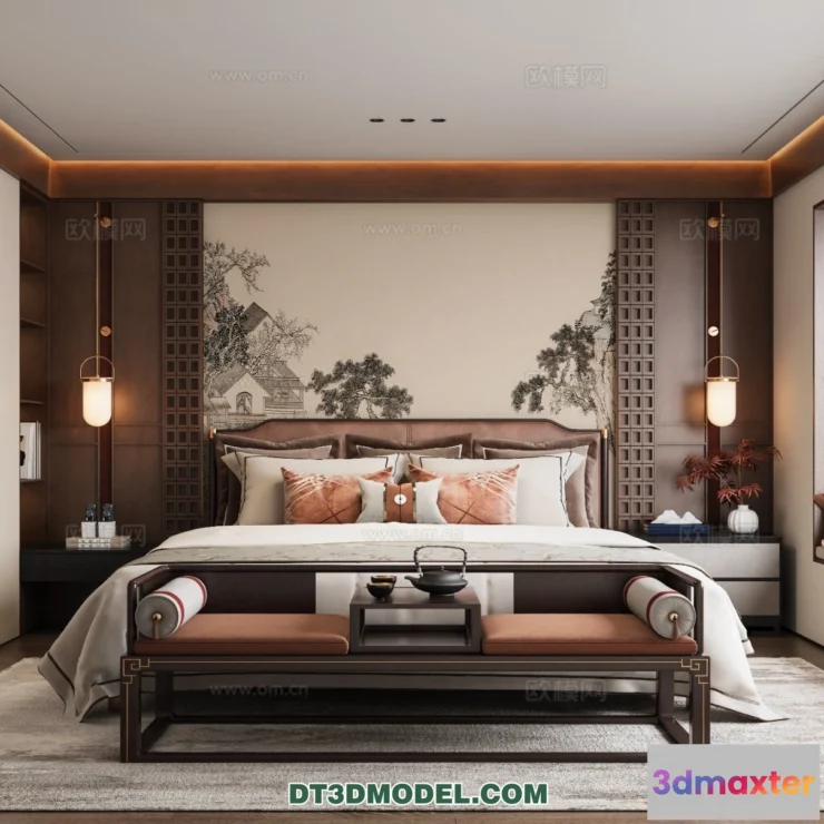 1514900 - Bedroom - Chinese Style - 3D Model For Interior Design - 620 3D Max