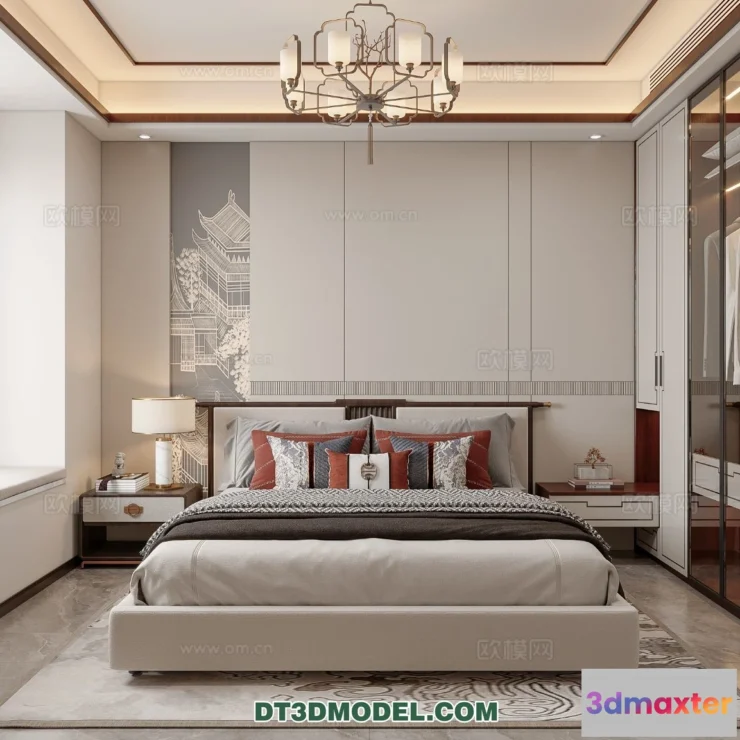 1514902 - Bedroom - Chinese Style - 3D Model For Interior Design - 621 3D Max
