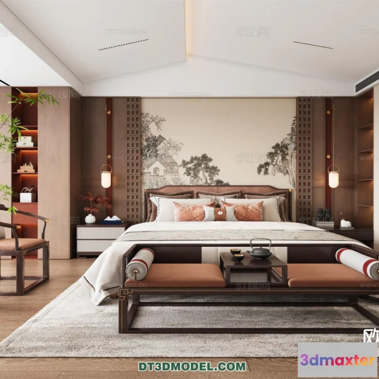 1514906 - Bedroom - Chinese Style - 3D Model For Interior Design - 623 3D Max
