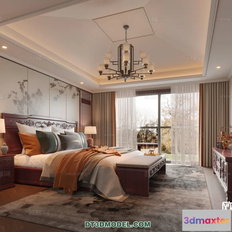 1514910 - Bedroom - Chinese Style - 3D Model For Interior Design - 625 3D Max