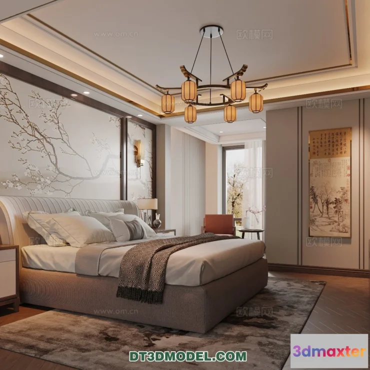 1514912 - Bedroom - Chinese Style - 3D Model For Interior Design - 626 3D Max