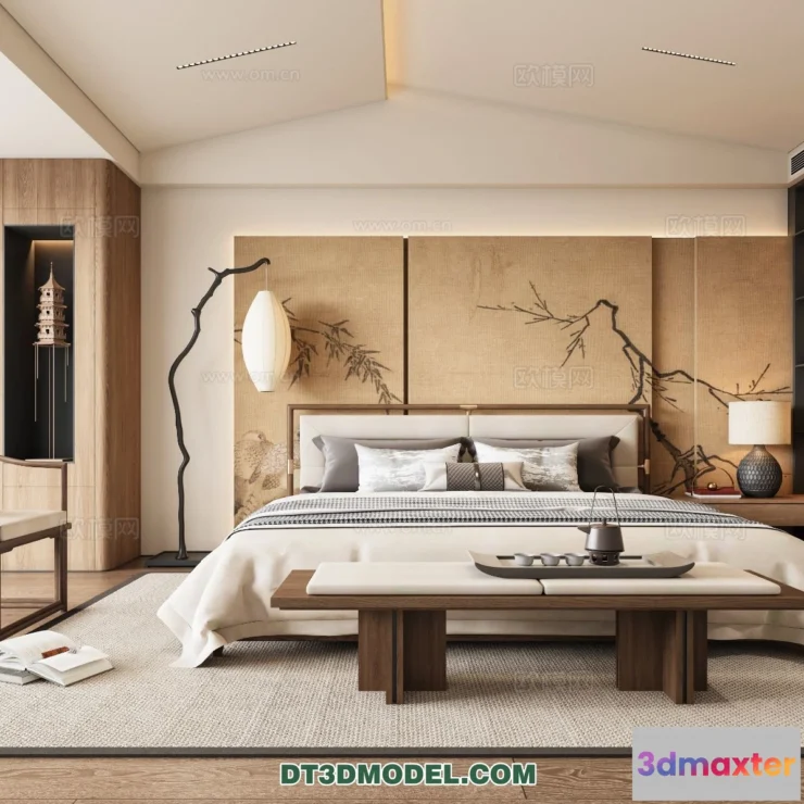 1514914 - Bedroom - Chinese Style - 3D Model For Interior Design - 627 3D Max