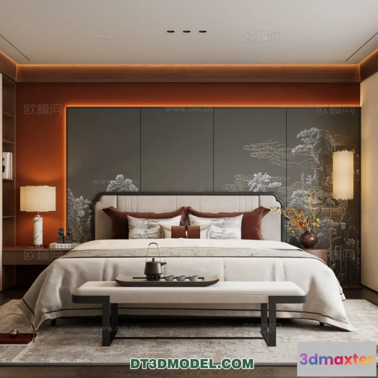 1514924 - Bedroom - Chinese Style - 3D Model For Interior Design - 632 3D Max