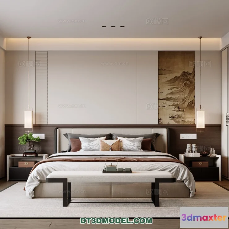 1514926 - Bedroom - Chinese Style - 3D Model For Interior Design - 633 3D Max