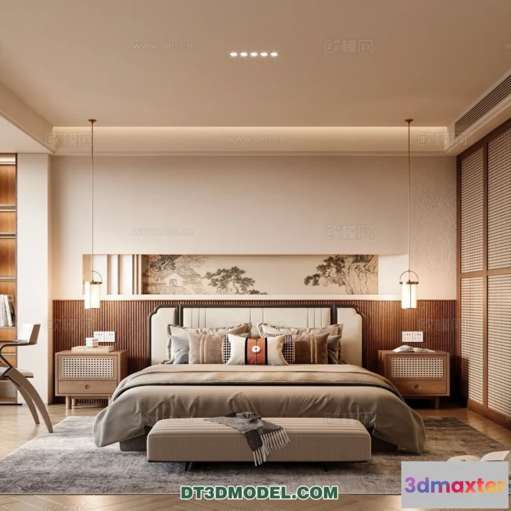 1514930 - Bedroom - Chinese Style - 3D Model For Interior Design - 635 3D Max