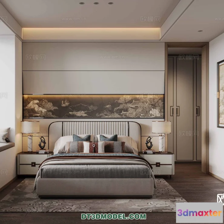 1514934 - Bedroom - Chinese Style - 3D Model For Interior Design - 637 3D Max