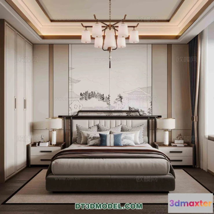 1514936 - Bedroom - Chinese Style - 3D Model For Interior Design - 638 3D Max