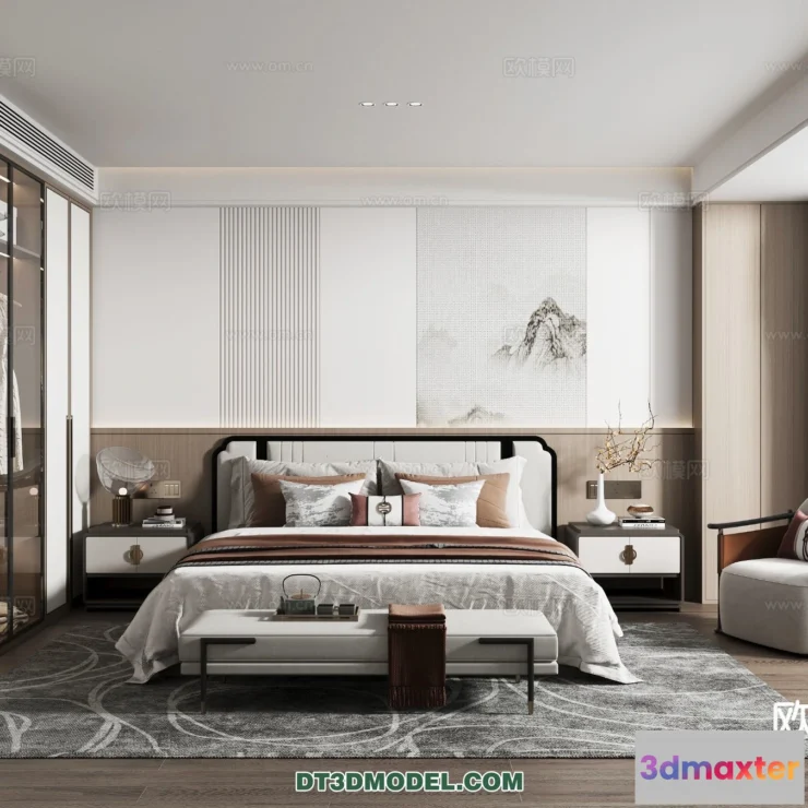 1514940 - Bedroom - Chinese Style - 3D Model For Interior Design - 640 3D Max