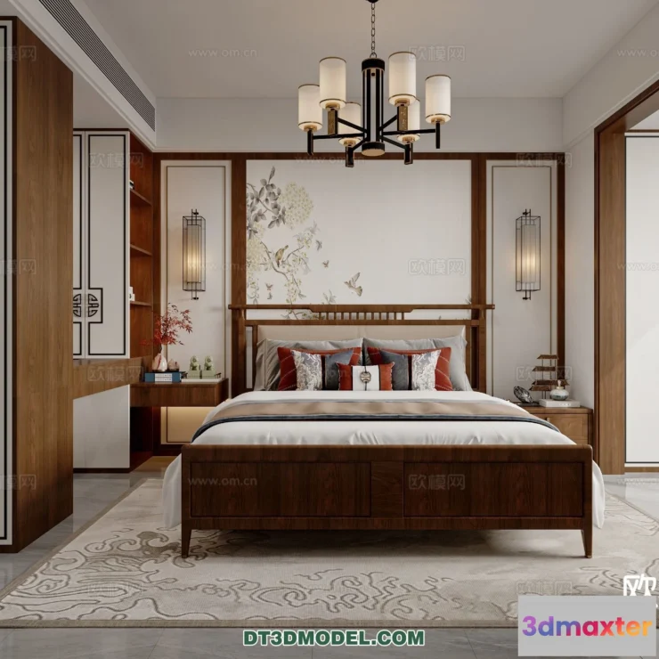 1514950 - Bedroom - Chinese Style - 3D Model For Interior Design - 645 3D Max