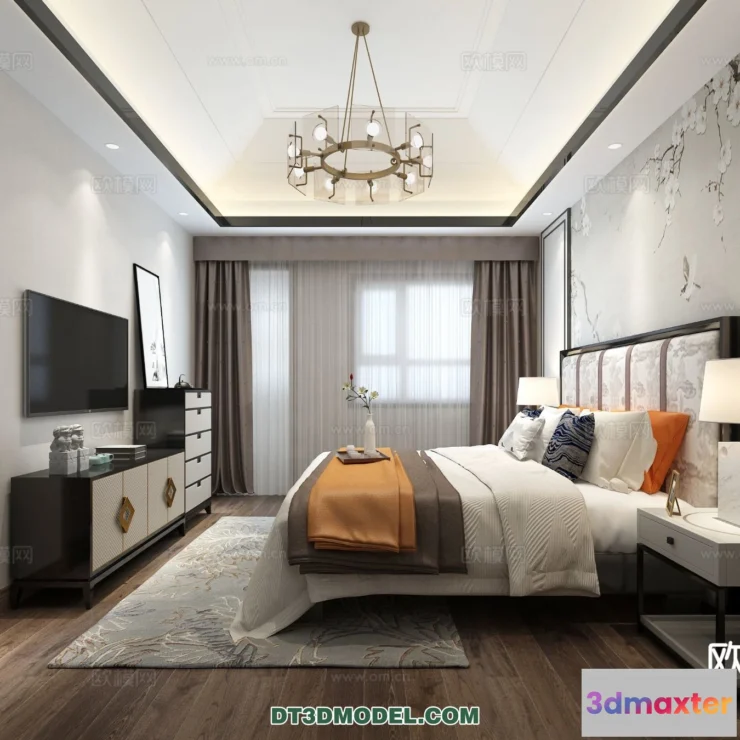 1514952 - Bedroom - Chinese Style - 3D Model For Interior Design - 646 3D Max