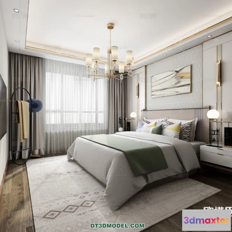 1514958 - Bedroom - Chinese Style - 3D Model For Interior Design - 649 3D Max