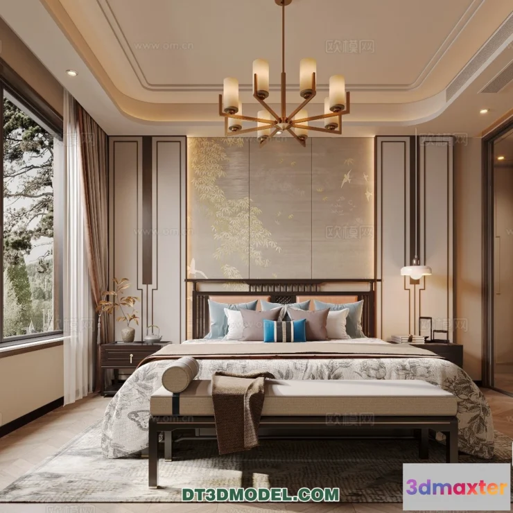 1514962 - Bedroom - Chinese Style - 3D Model For Interior Design - 651 3D Max