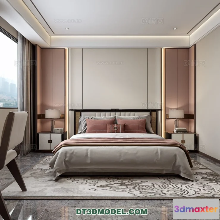 1514964 - Bedroom - Chinese Style - 3D Model For Interior Design - 652 3D Max