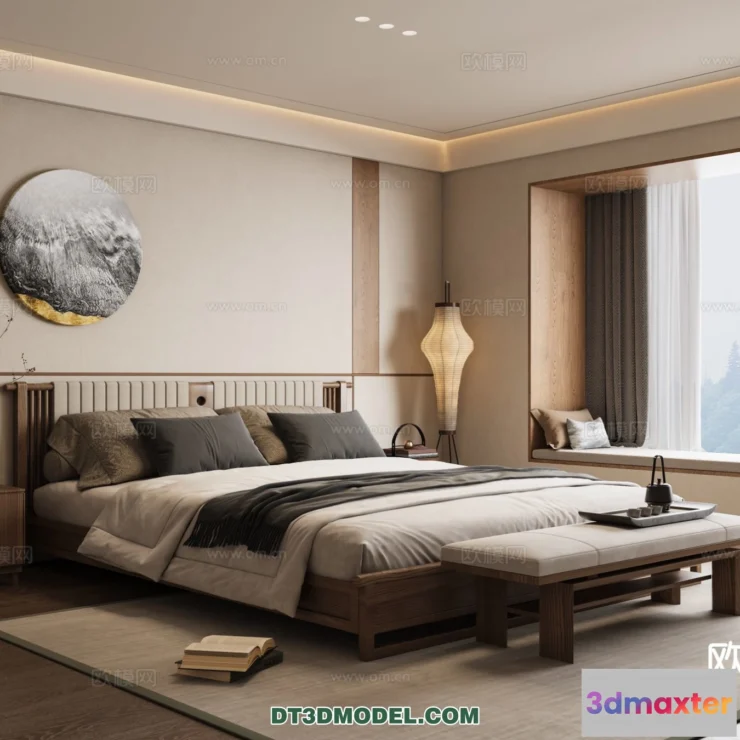 1514970 - Bedroom - Chinese Style - 3D Model For Interior Design - 655 3D Max