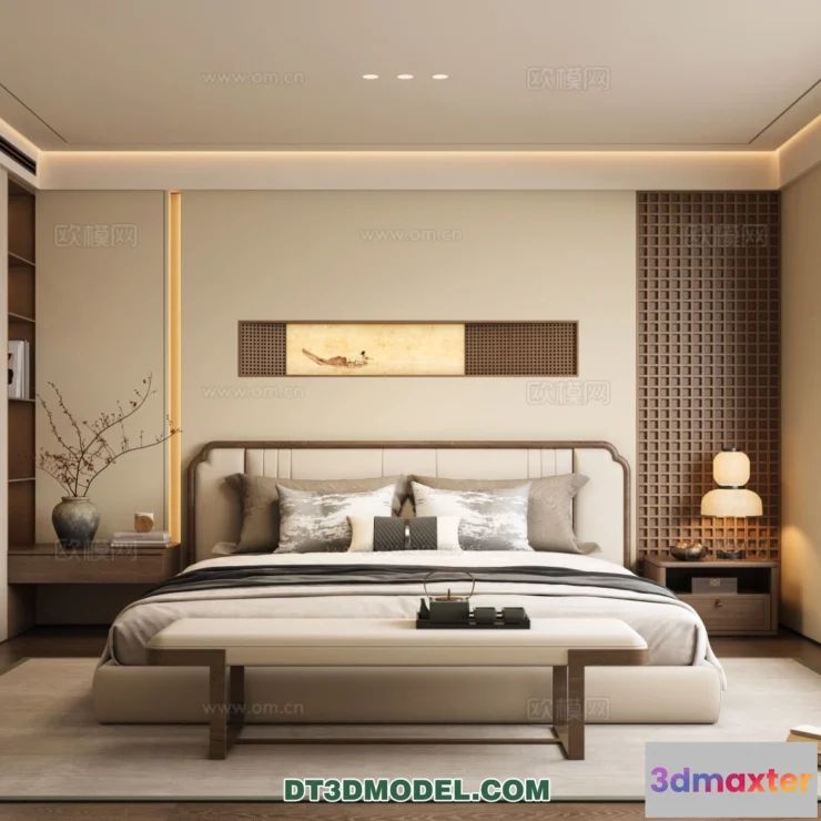 1514974 - Bedroom - Chinese Style - 3D Model For Interior Design - 657 3D Max