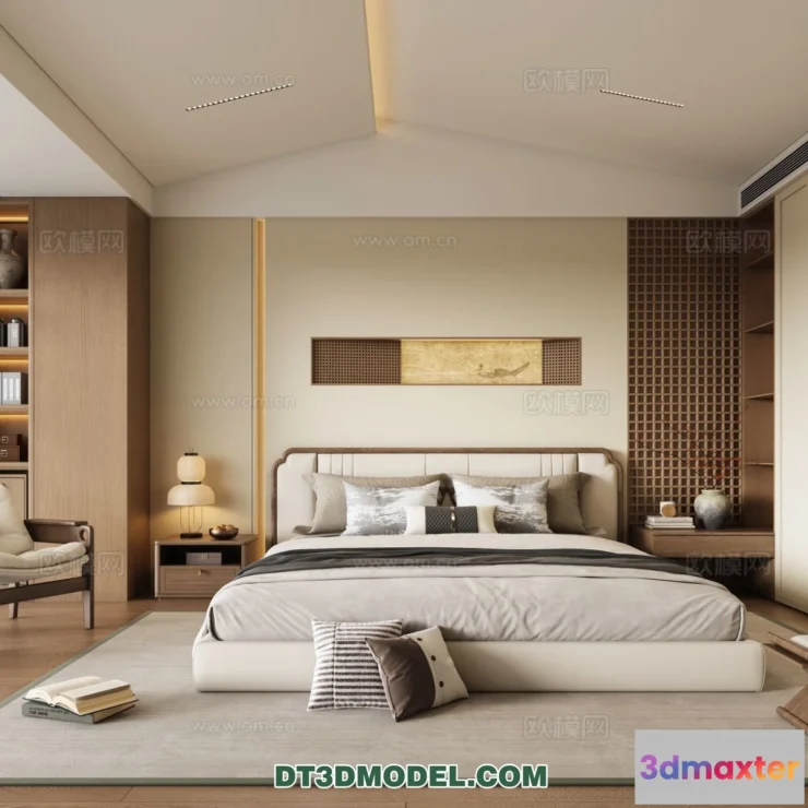 1514976 - Bedroom - Chinese Style - 3D Model For Interior Design - 658 3D Max