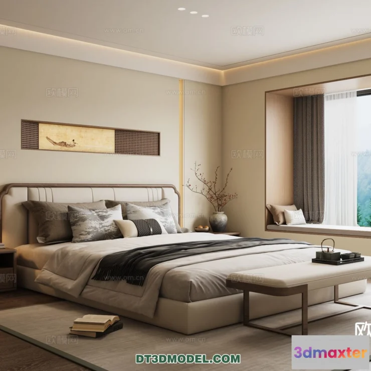 1514978 - Bedroom - Chinese Style - 3D Model For Interior Design - 659 3D Max
