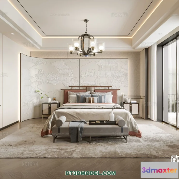 1514982 - Bedroom - Chinese Style - 3D Model For Interior Design - 661 3D Max
