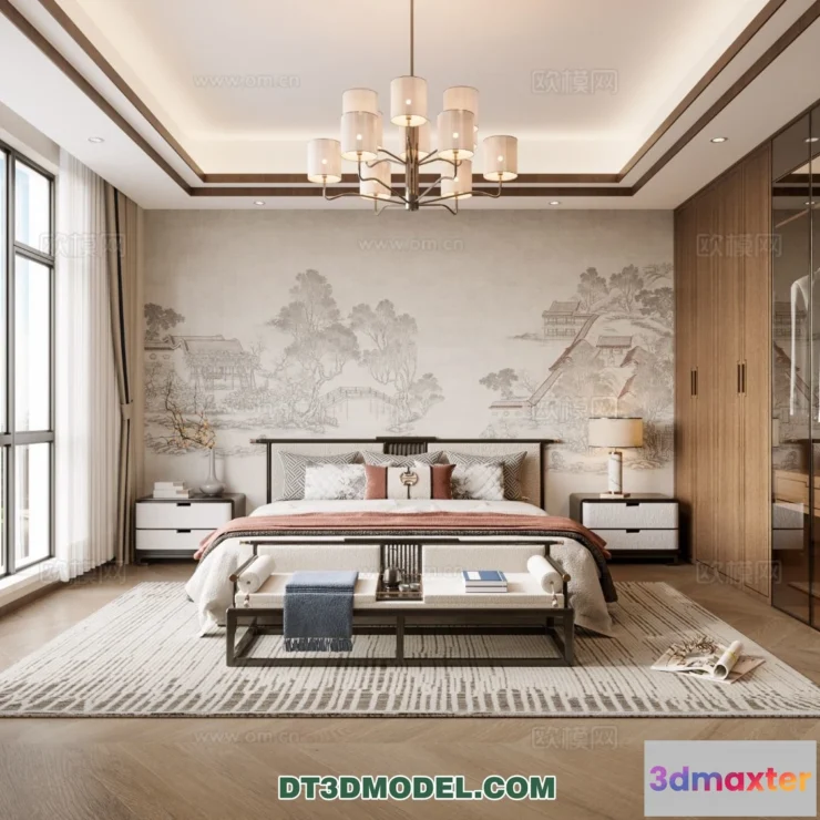 1514984 - Bedroom - Chinese Style - 3D Model For Interior Design - 662 3D Max