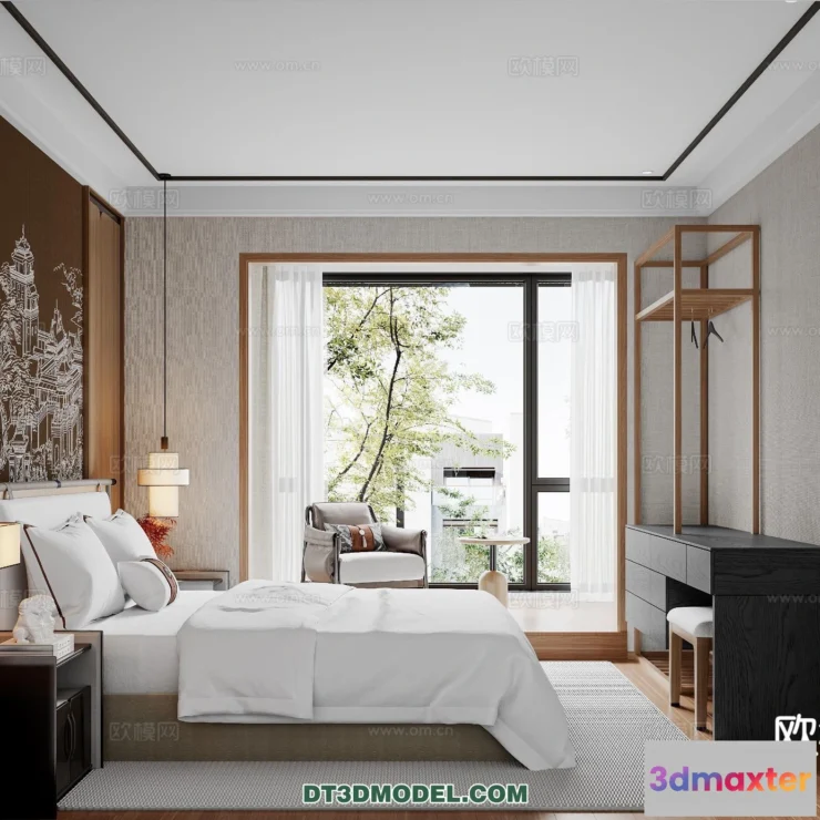 1514986 - Bedroom - Chinese Style - 3D Model For Interior Design - 663 3D Max