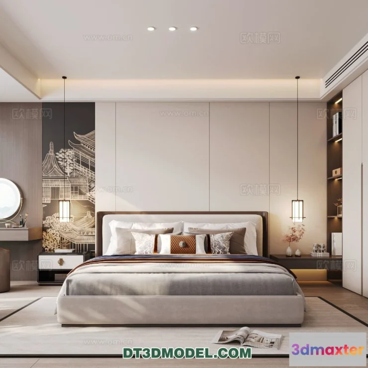 1514992 - Bedroom - Chinese Style - 3D Model For Interior Design - 666 3D Max