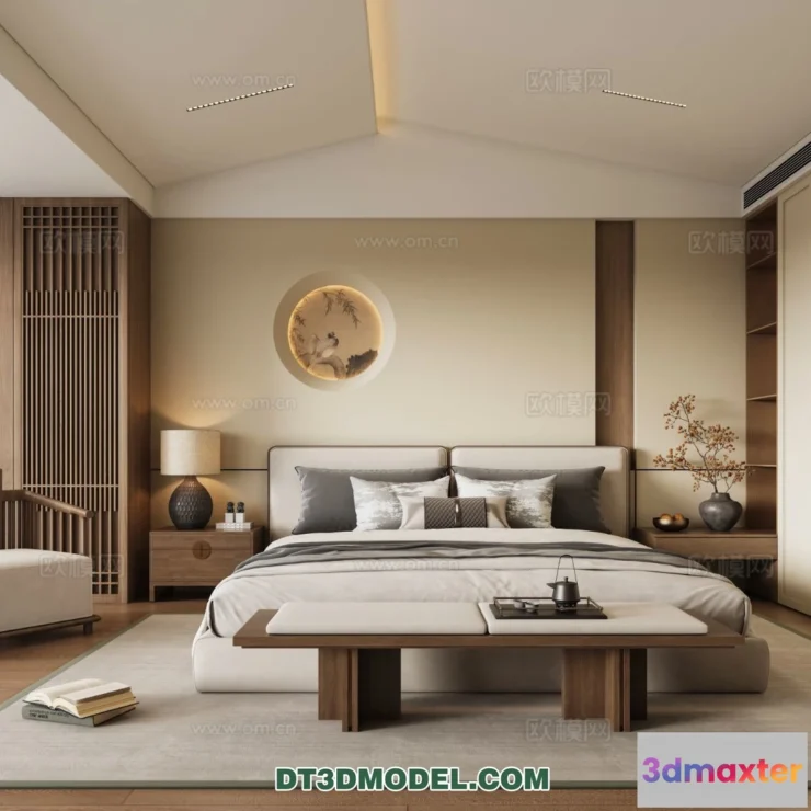 1515002 - Bedroom - Chinese Style - 3D Model For Interior Design - 671 3D Max
