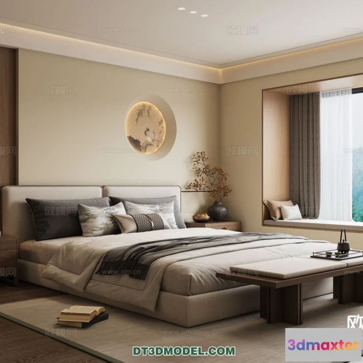1515004 - Bedroom - Chinese Style - 3D Model For Interior Design - 672 3D Max