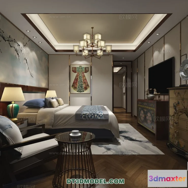 1515016 - Bedroom - Chinese Style - 3D Model For Interior Design - 678 3D Max