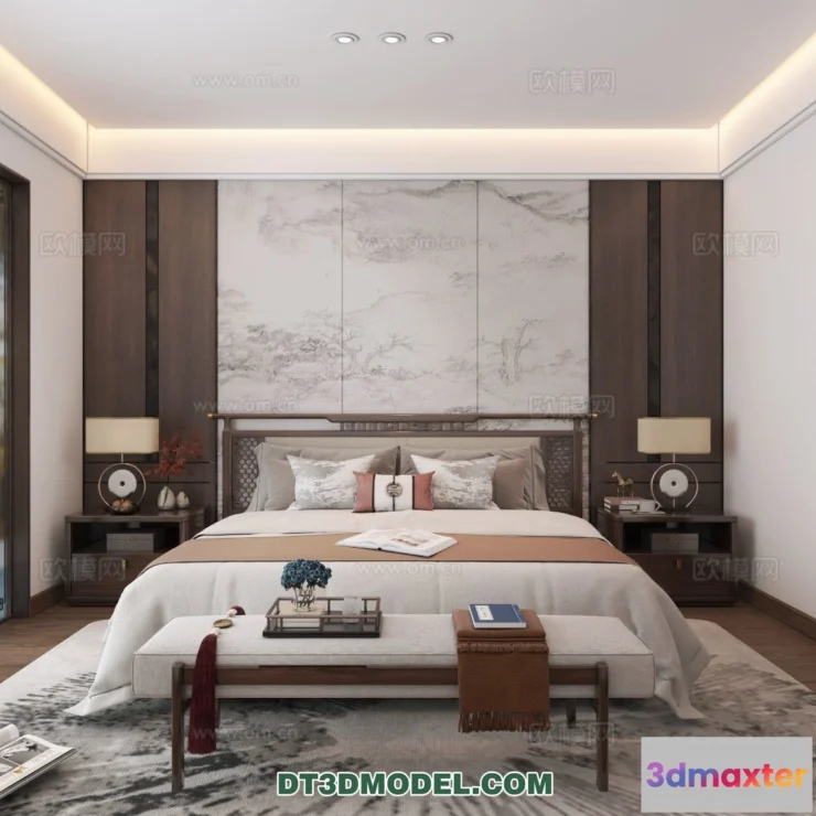1515018 - Bedroom - Chinese Style - 3D Model For Interior Design - 679 3D Max